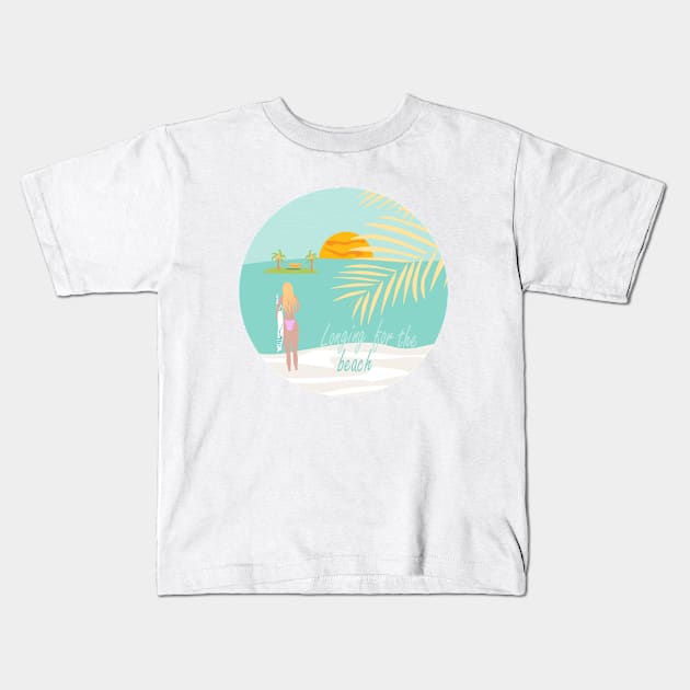 Longing for the beach Kids T-Shirt by SweetCoolVibes